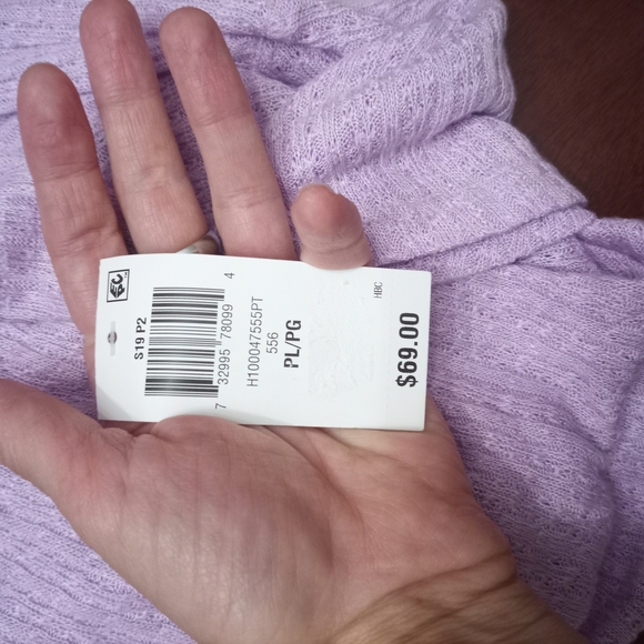 Style & Co. Purple Long Sleeve Wrap Blouse - Picture 3 of 3